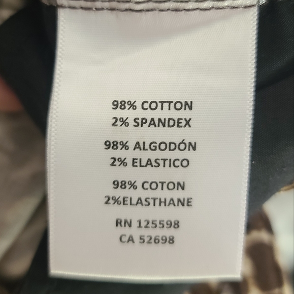 Ellen Tracy Pants Womens Animal Print Leopard Cheetah Print Betty Slim Ankle - Picture 2 of 5